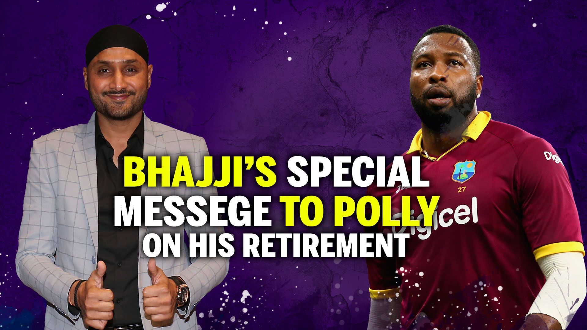 Harbhajan Singh's Special Message to Kieron Pollard On his Retirement