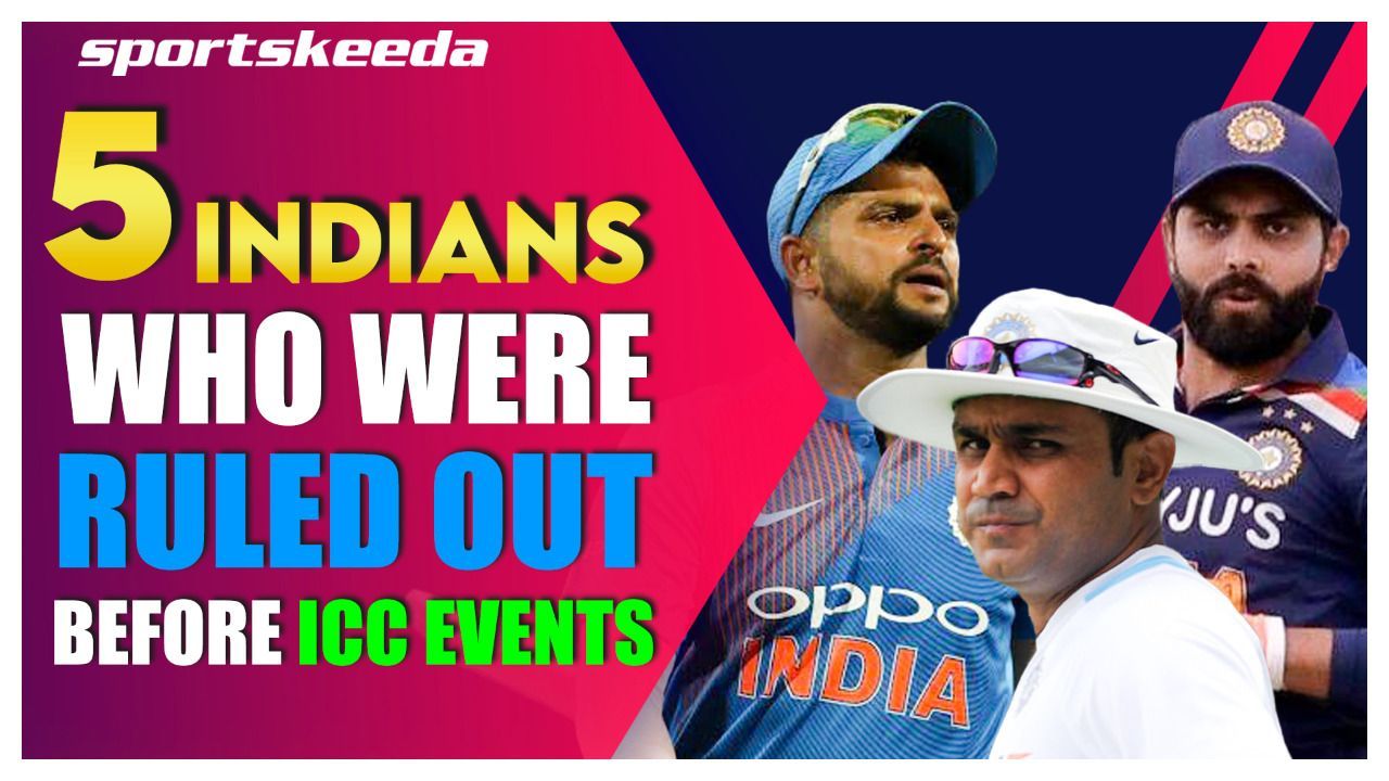5 Times Team India players were ruled out before ICC events | Bumrah | Jadeja | Sehwag | Raina
