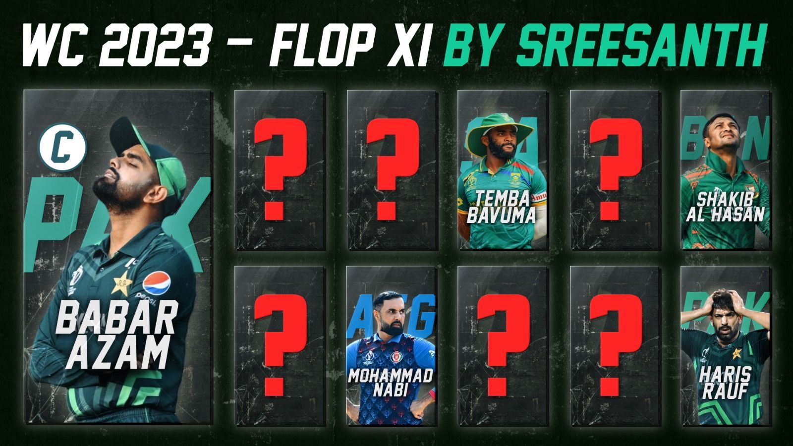 From Babar Azam to Haris Rauf: ODI World Cup 2023 Flop Playing 11 | Sreesanth