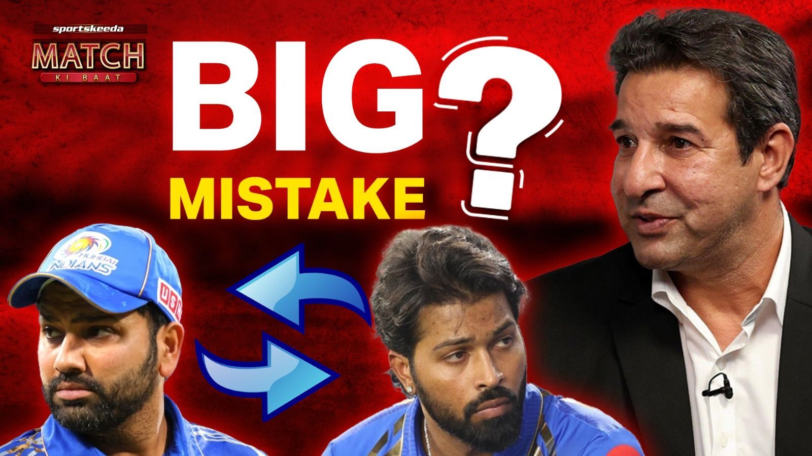 Captaincy change is the reason for Mumbai Indians's downfall - Wasim Akram | Hardik Pandya