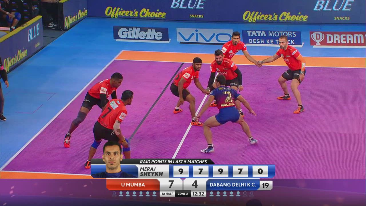Dabang Delhi K.C. vs U Mumba | Pro Kabaddi 2018 Highlights | Match 106 | U Mumba defeats Dabang Delhi | 11th December