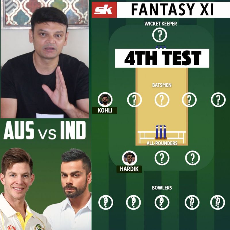 India vs Australia 2018 4th Test: SK Fantasy Cricket Tips & Playing XI Updates
