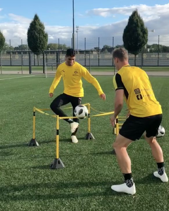 Dortmund Player Achraf Hakimi: Football Skills And Drills