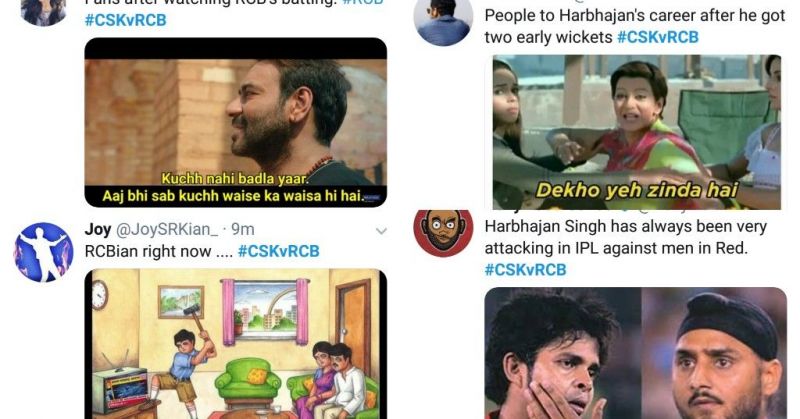 IPL 2019 - Twitter roasts RCB after their horrendous collapse against CSK