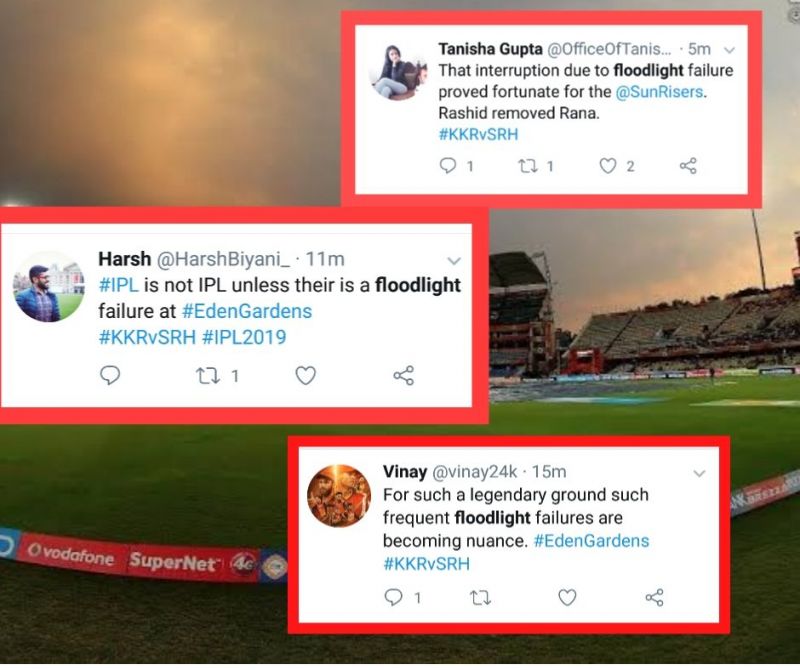 IPL 2019 - Twitterati lose their cool over the Eden Gardens floodlight failure