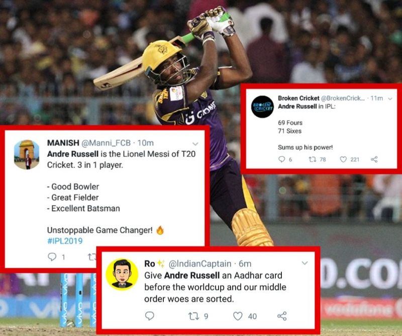 IPL 2019 -KKR vs SRH: Twitter salutes Andre Russell for his carnage at Eden Gardens