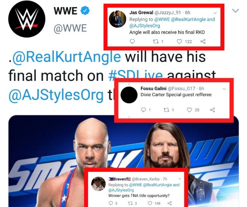 Twitter goes berserk after WWE announce Kurt Angle v AJ Styles for this week's SmackDown Live