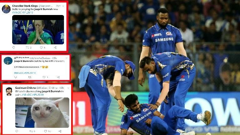 IPL 2019: Twitter reacts to Jasprit Bumrah's shoulder injury against Delhi Capitals