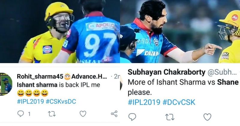 IPL 2019 - Twitter reacts to Shane Watson - Ishant Sharma confrontation | DC Vs CSK | #DCvCSK