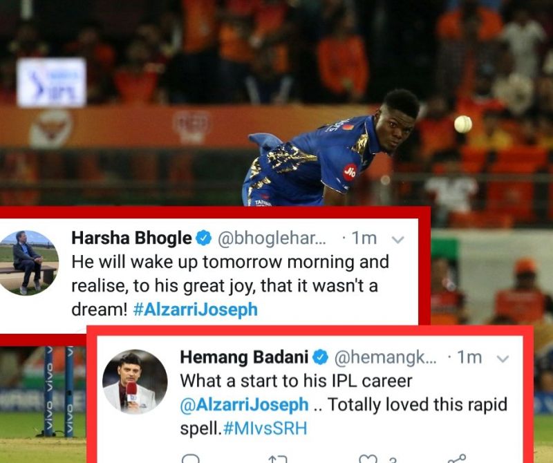Watch Video: Twitter goes berserk as Alzarri Joseph takes 6/12 to dismantle SRH | IPL 2019 | SRH Vs MI