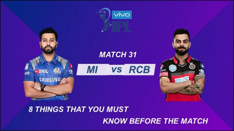 IPL Stats highlights, MI vs RCB Stats at Wankhede Stadium: 8 Things that you must know before the match | Match 31 Preview