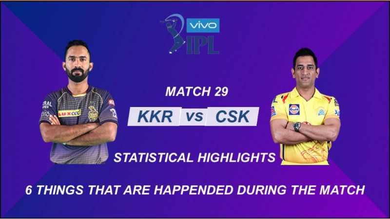 MATCH 29: IPL 2019 Stats highlights, KKR vs CSK Statistical Highlights: 6 Things that are happened during the match