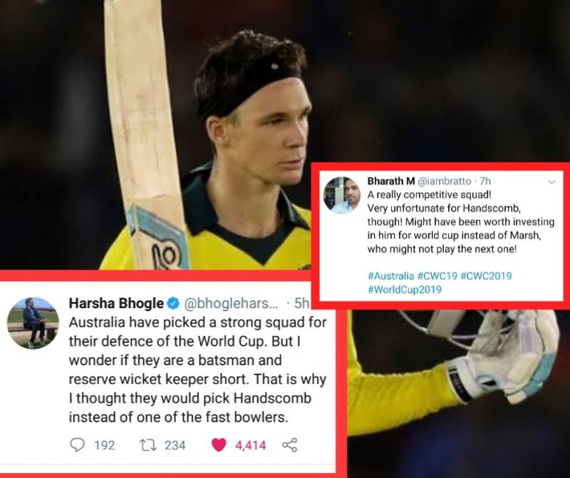 Watch video - Twitter loses its mind as Peter Handscomb is not included in the Australian WC squad