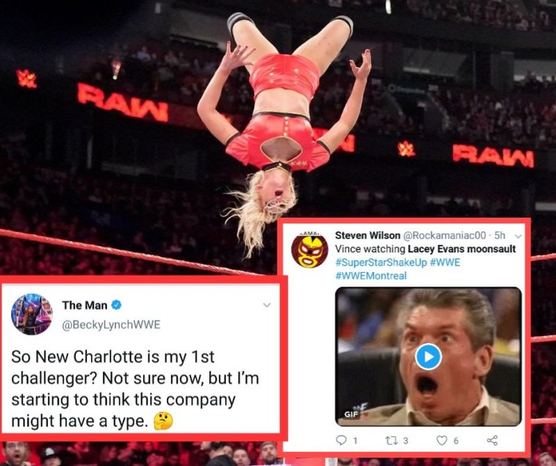 Watch video - Twitter reacts to Lacey Evans' moonsault, Becky calls her Charlotte 2.0