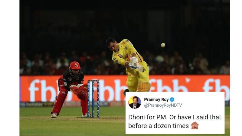 WATCH VIDEO: MS Dhoni for PM? Twitter Erupts as MSD almost takes CSK over the line in an epic run chase | RCB vs CSK | IPL 2019