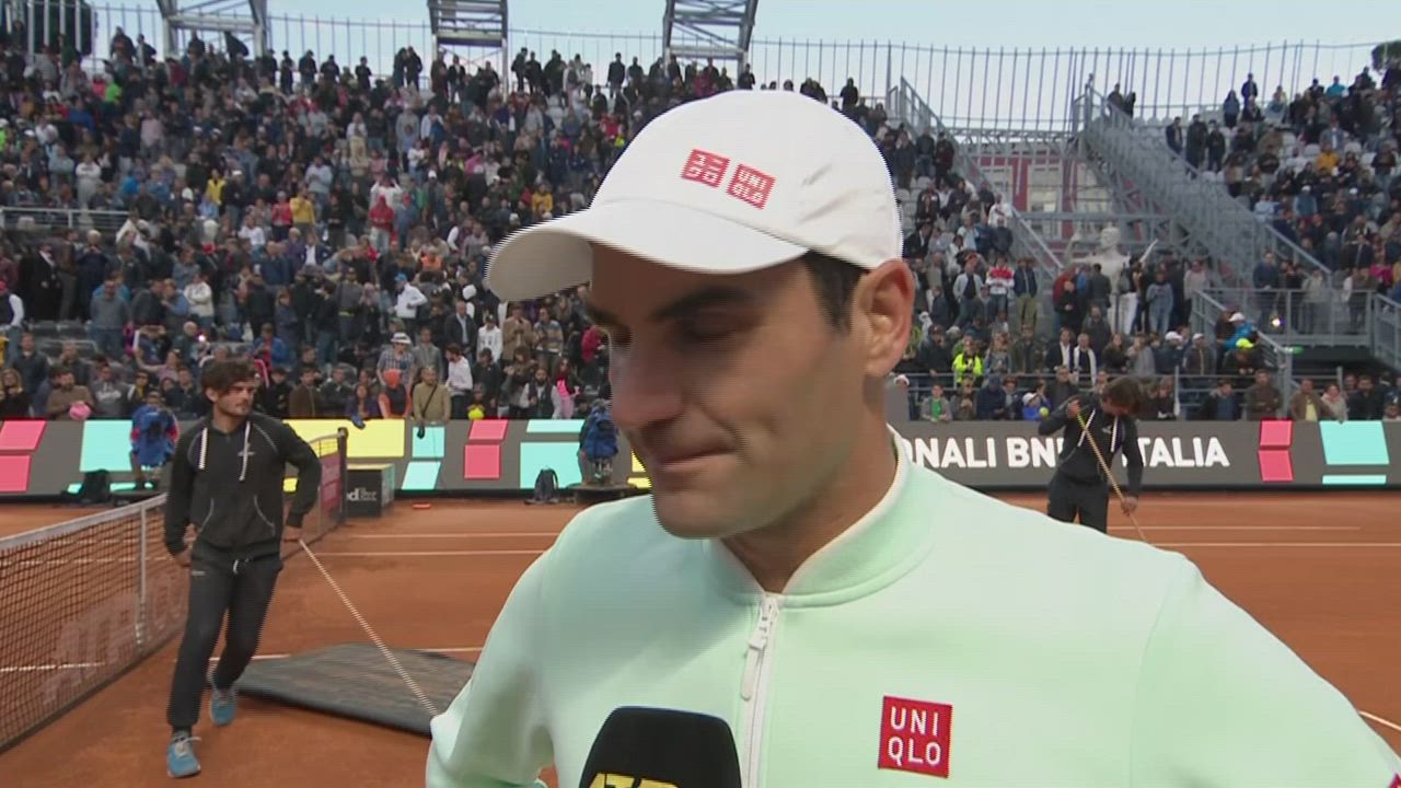 Italian Open: Roger Federer reacts after his dramatic three set Italian Open victory over Coric