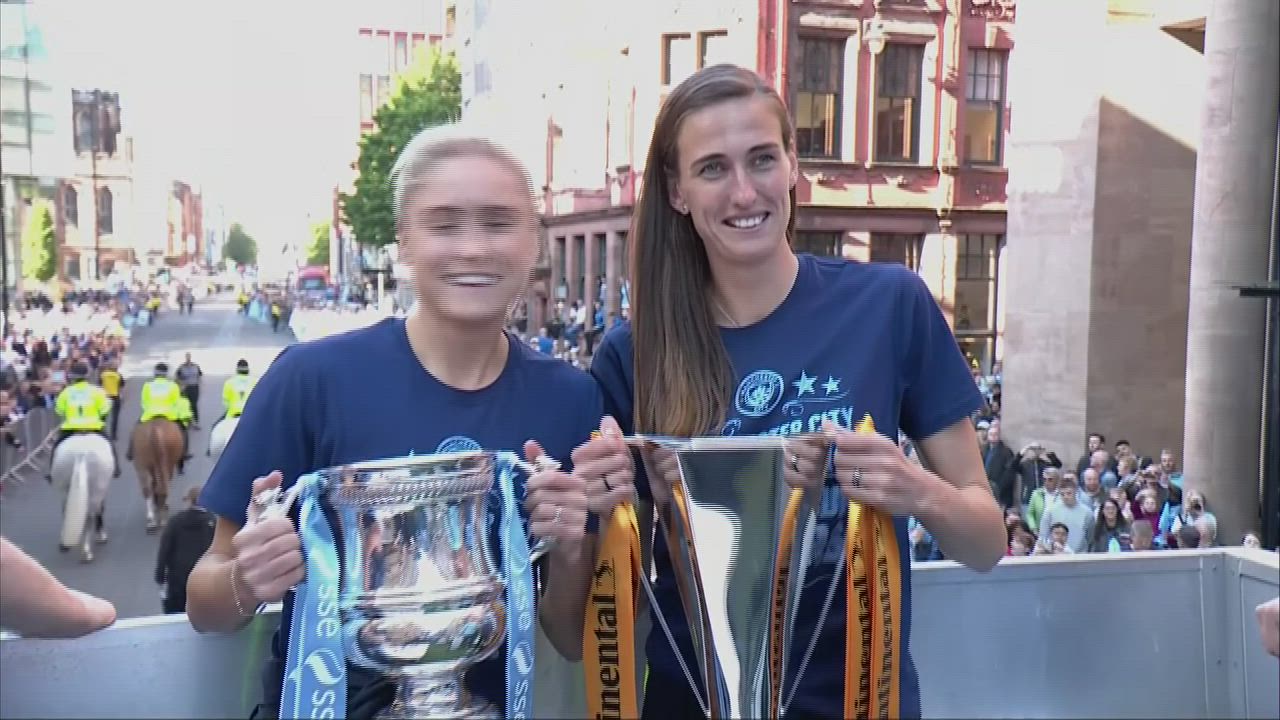 EPL 2018/19: Manchester City celebrate their historic treble trophy success
