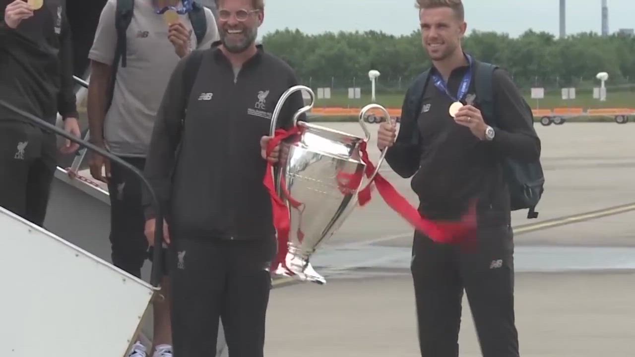 Champions league 2019: Liverpool arrive back in England after success in Champions League final