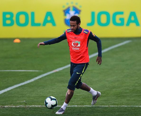 Neymar back to training with Brazil for first time since rape allegations made against him