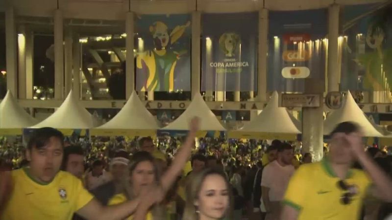 Reaction from Brazilian fans in Rio de Janeiro after Copa America final