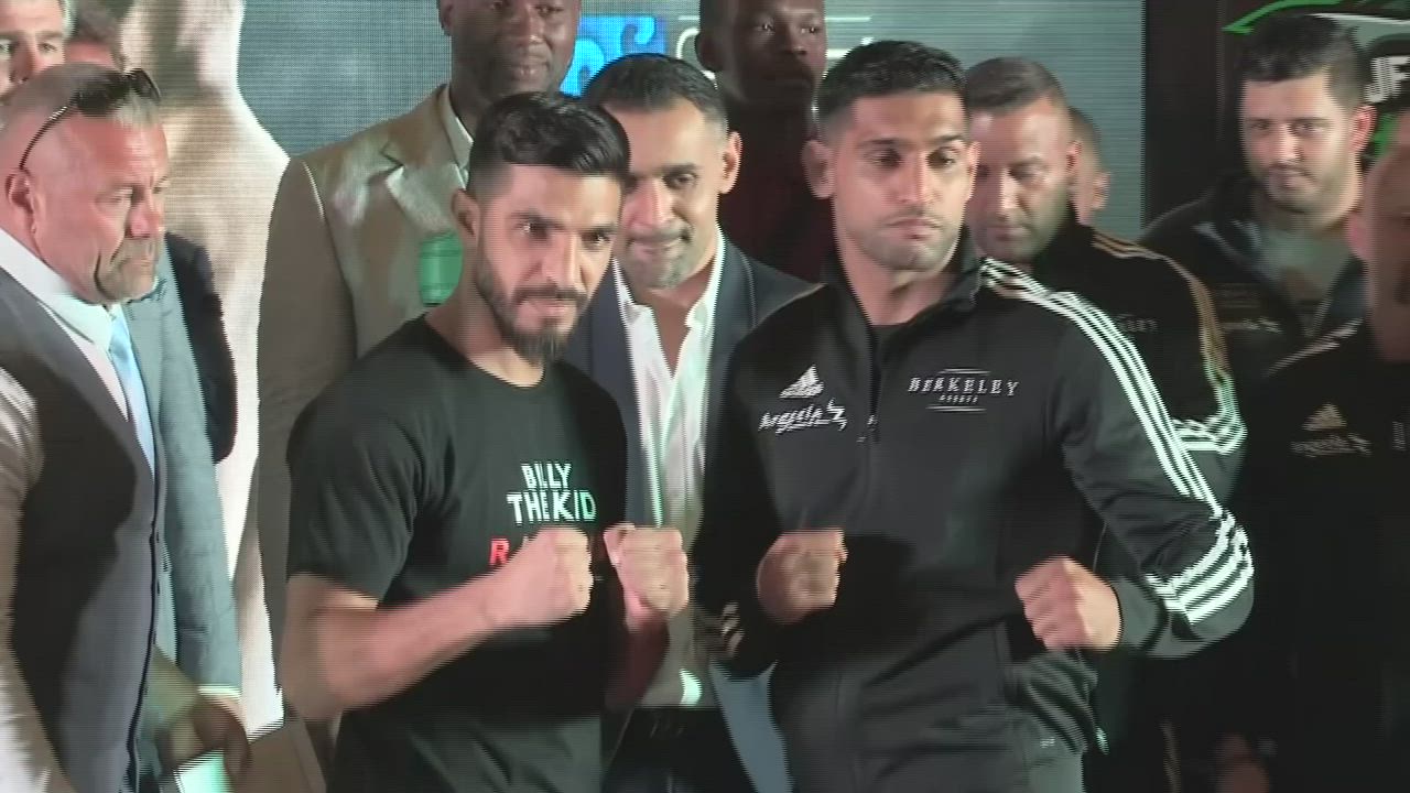 Welterweight bout in Jeddah: Official weigh-in : 66.4kg Khan vs 65.9kg Dib
