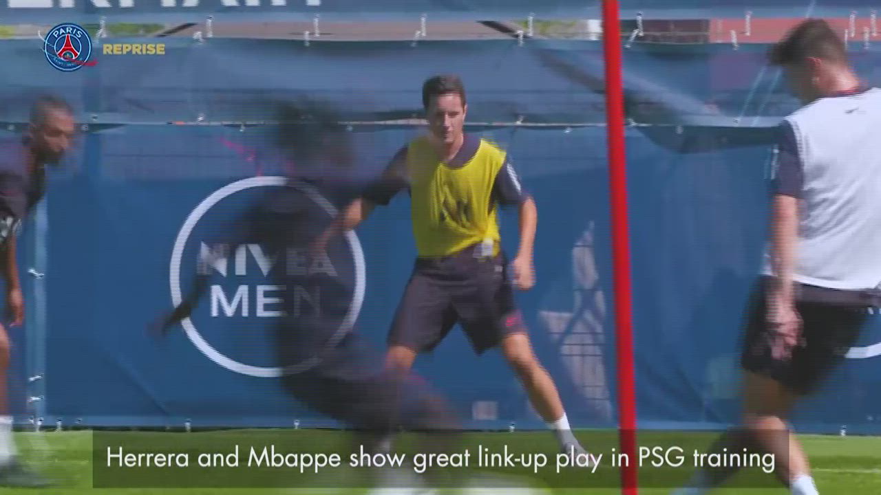 Mbappe and Herrera show great link-up play in PSG training