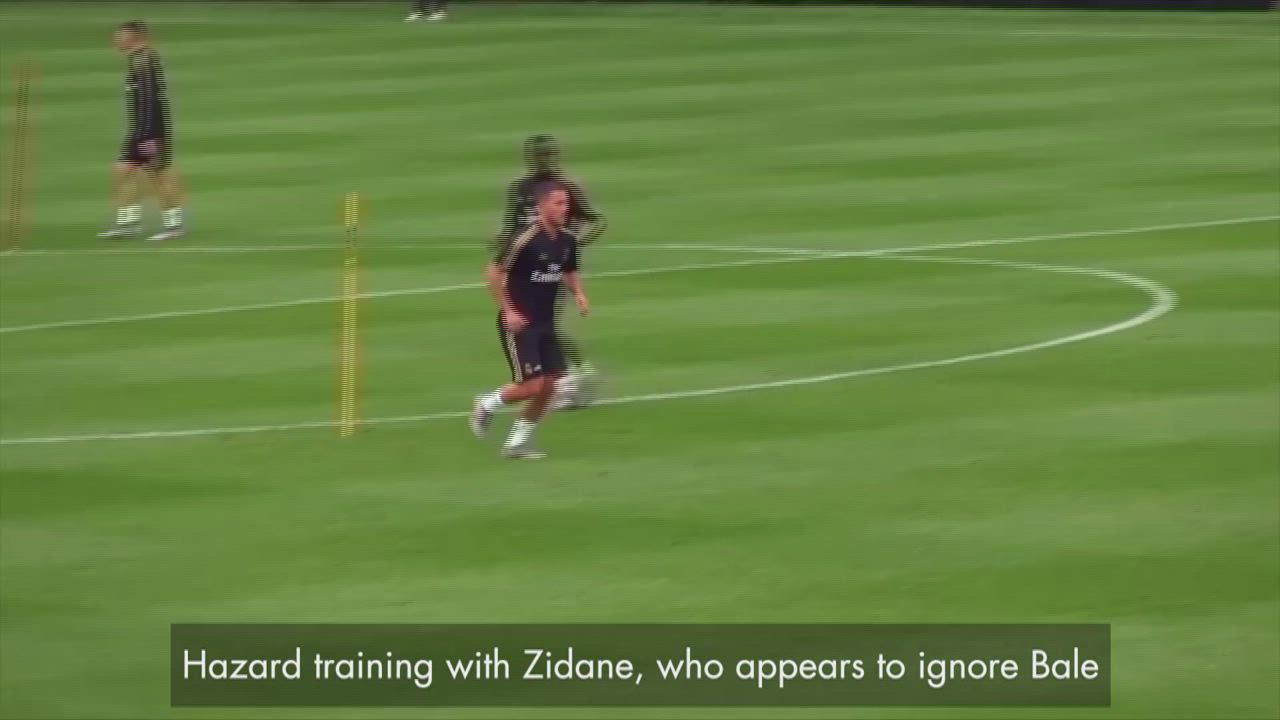 Real Madrid: Hazard training with Zidane, who appears to ignore Bale