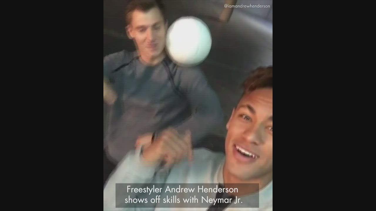 Football Skills: Freestyler Andrew Henderson shows off skills with Neymar Jr