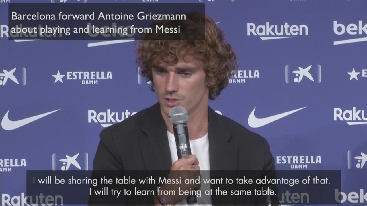 Barcelona forward Antoine Griezmann speaks about playing and learning from Messi