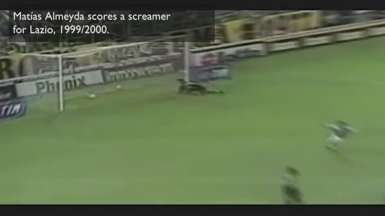 Matías Almeyda scores a screamer for Lazio, 1999-2000