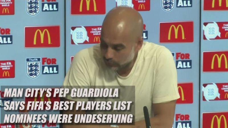 Manchester City’s Pep Guardiola says FIFA's Best Players list nominees were undeserving