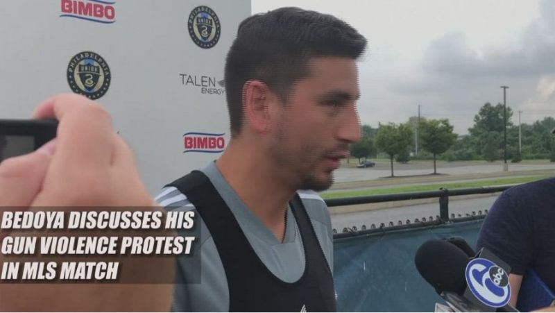 Bedoya discusses his gun violence protest in MLS match