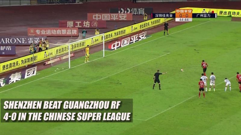 Shenzhen beat Guangzhou RF 4-0 in the Chinese Super League