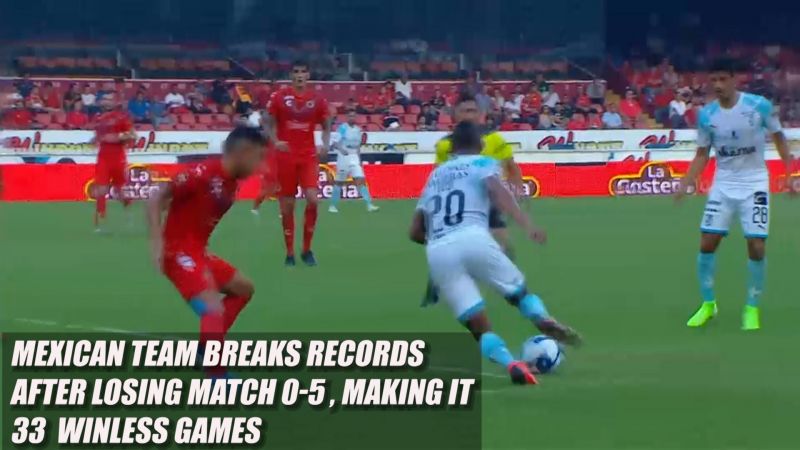 Mexican team breaks records after losing match 0-5 , making it 33 win-less games in a row