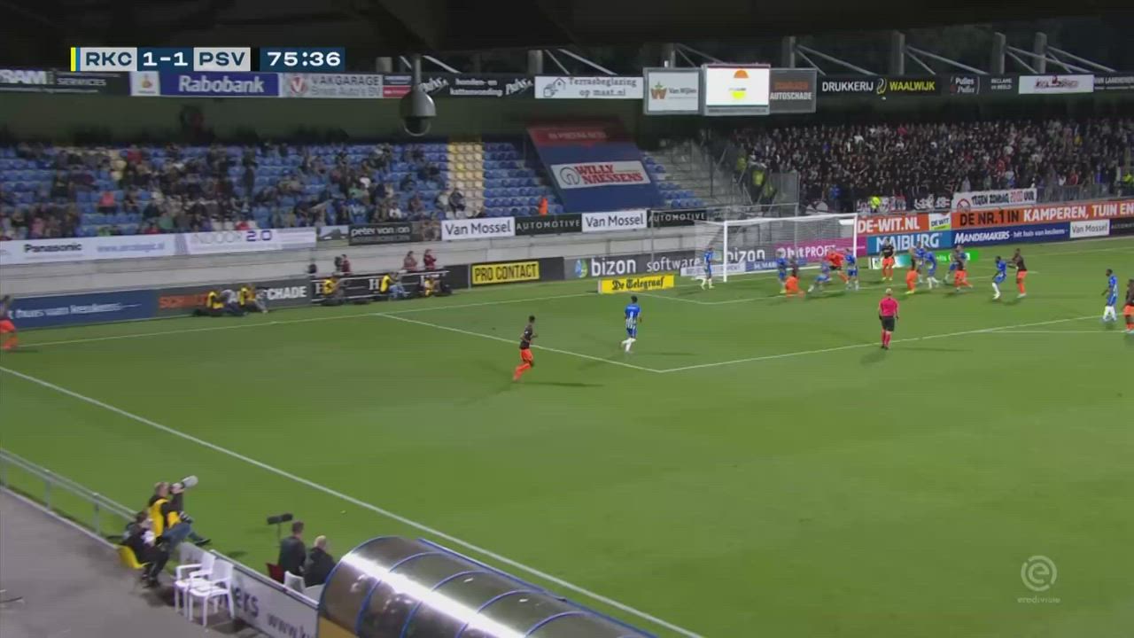 PSV Eindhoven win 3-1 at lowly RKC Waalwijk in Eredivisie