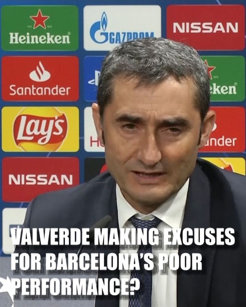 Valverde's reaction after Barcelona drew against Dortmund in the UCL