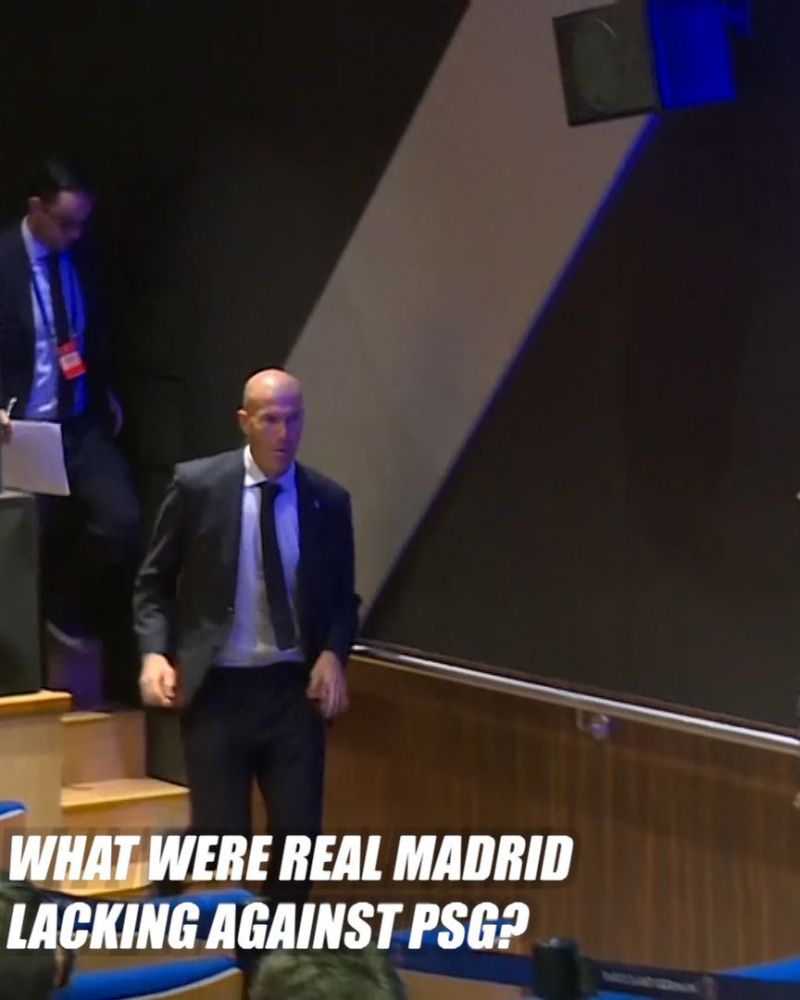 Zidane's straightforward and blunt reaction after Real Madrid lose 3-0 to PSG