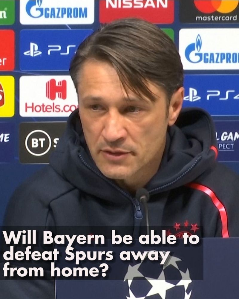 Bayern head coach Kovac praises Tottenham's growth and their ability to compete