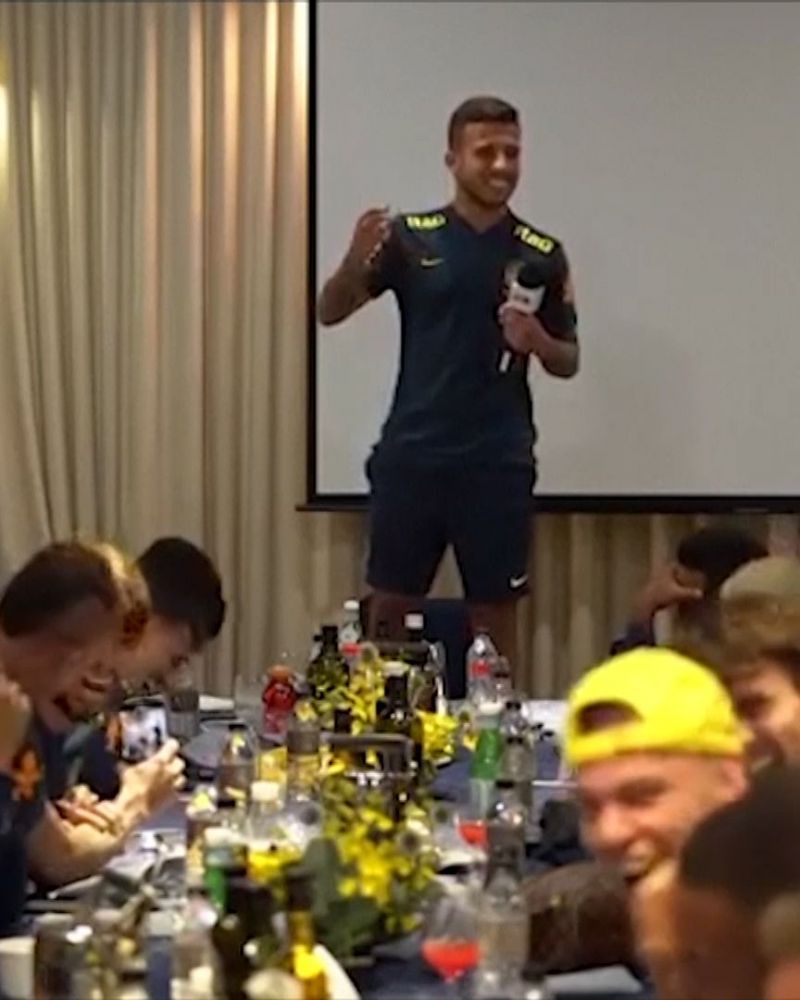 Brazilian debutant confuses first class hot towel for meal on flight