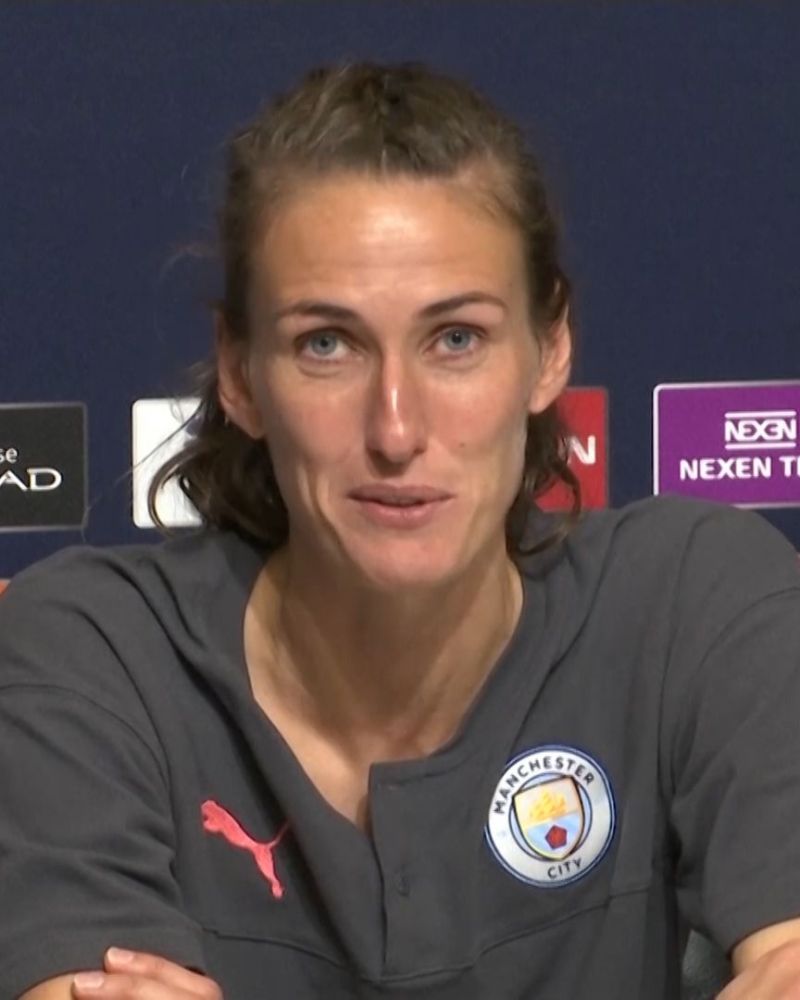 Women's Man City Player Jill Scott reacts to Wembly stadium being sold out for Women's Football match
