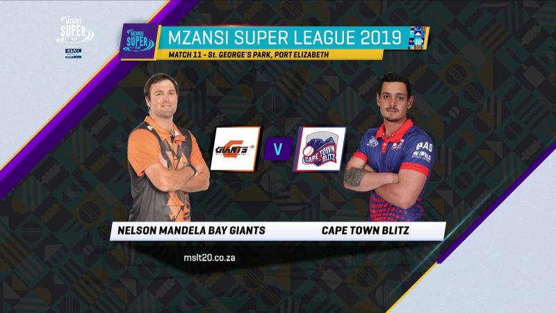Mzansi Super League 2019: CTB vs NMBG | Match Highlights | JJ Smuts hits 73 as Giants chase 187 to leapfrog Blitz