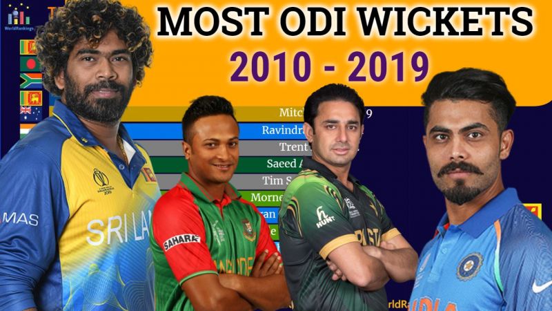 Top 15 Bowlers With Most Wickets in ODI Matches Over The Decade (2010 - 2019)