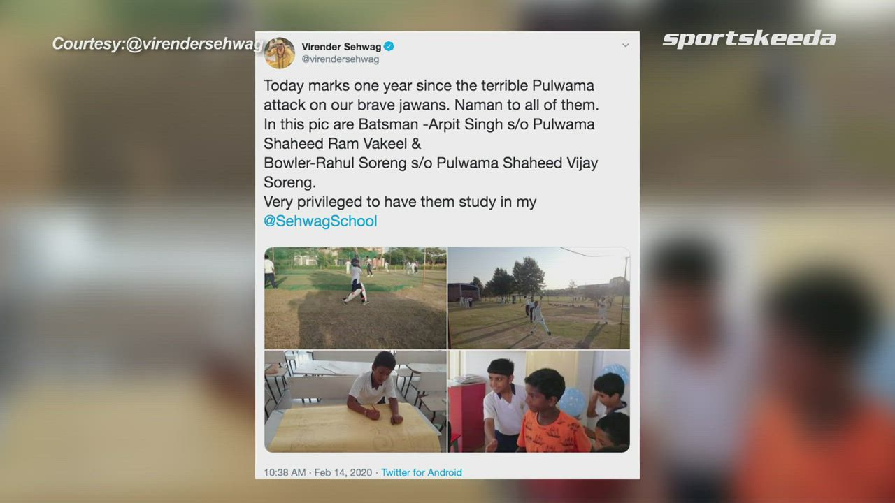 Emotional Sehwag trains "Sons of Heroes”