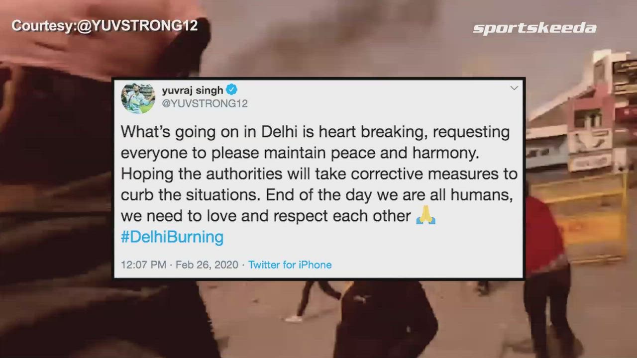 Yuvraj Singh condemns Delhi Violence