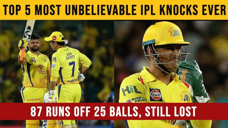 IPL2020: 5 Greatest IPL Innings which came in heartbreaking losses | CSK, Suresh Raina
