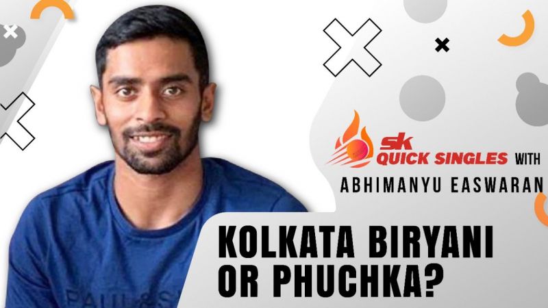 Kolkata Biryani or Phuchka? Abhimanyu Easwaran answers | SK Quick Singles